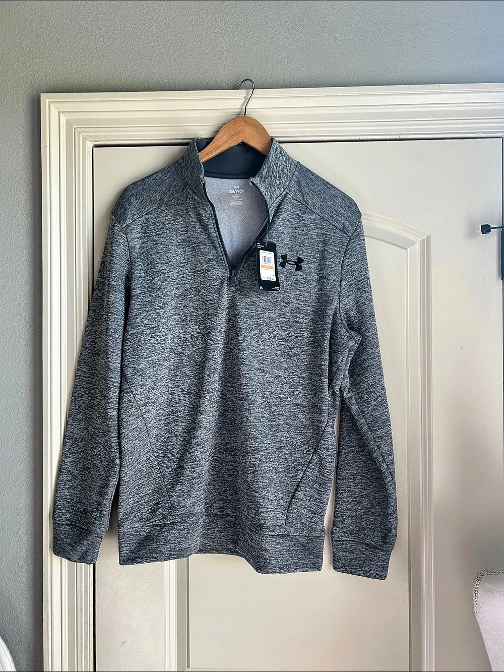 Under Armour Fleece Lined 1/4 Zip Men'Small Gray Small NWT